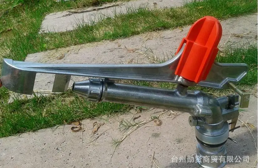 1," DN40 цинковый сплав 360 зубчатый привод водяной пистолет-распылитель 360 регулируемый угол распылитель сопла сельскохозяйственный полевой Спринклер - Цвет: Белый