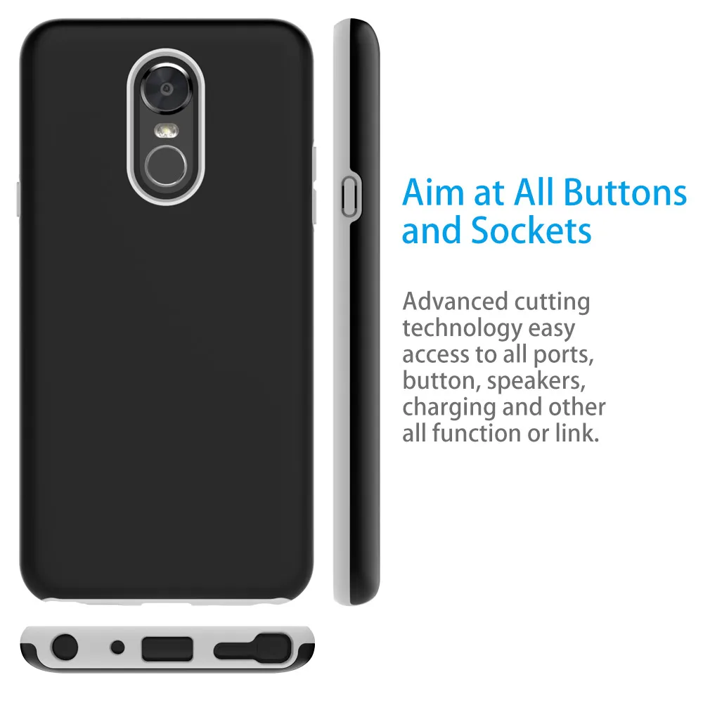 Nuomaofly чехол для LG Stylo 4 с закаленным Стекло Экран протектор жесткий защитный