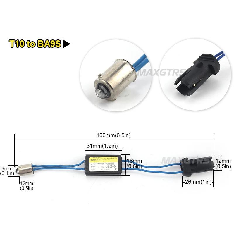 Предупреждение ющий декодер компенсатора T10 1156 1157 BA9S 194 168 W5W 2x12 В разъем без ошибок