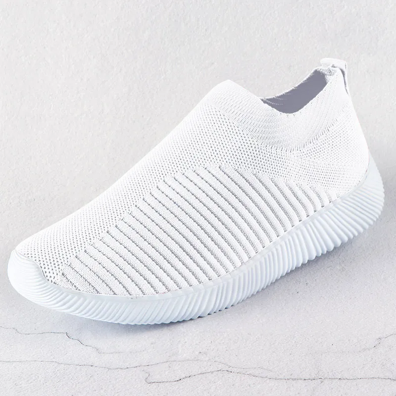 Женские трикотажные кроссовки спортивная дышащая обувь basket femme новинка