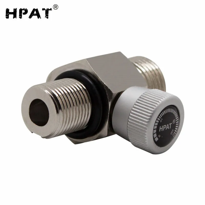 Хромированный кран HPAT для пейнтбола с резьбой ВКЛ./ВЫКЛ. M18X1.5|Пейнтбольные