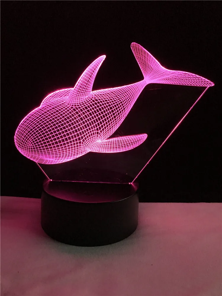 GAOPIN Творческий животных КИТ 3D лампа RGB светодиодный USB настроение Иллюзия
