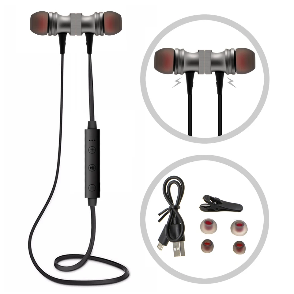 Moreblue A30 Металлические Магнитные спортивные наушники Беспроводной Bluetooth Super Bass
