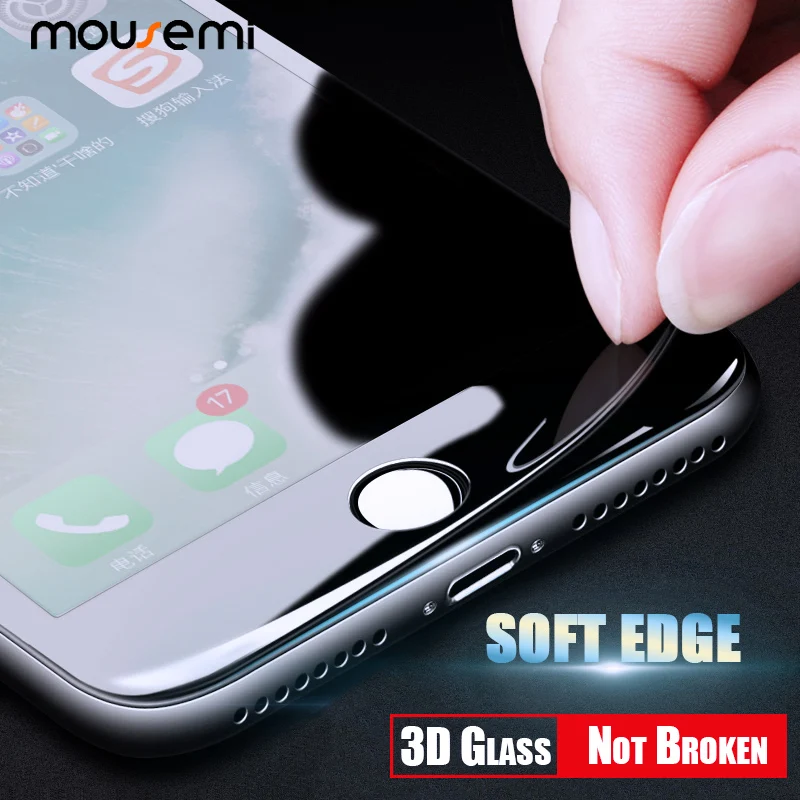 CAPAME для iPhone 6 закаленное стекло 3D мягкий край защита экрана полное покрытие