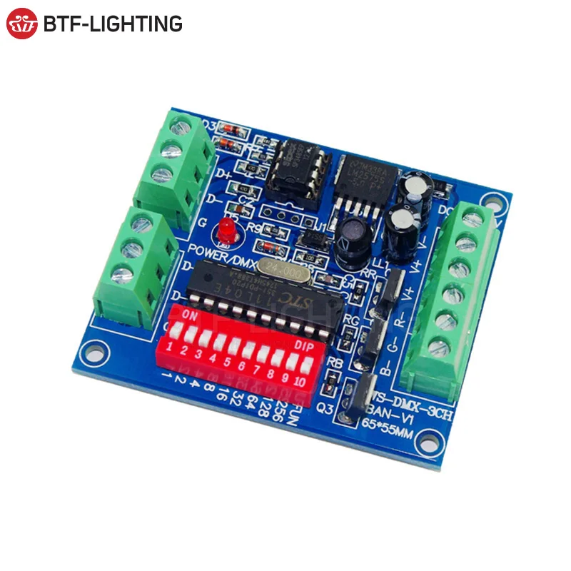 DMX512 Контроллер 3CH/4CH/6CH/8CH/9CH/12CH/27CH RJ45 dmx контроллер для светодиодной ленсветильник |