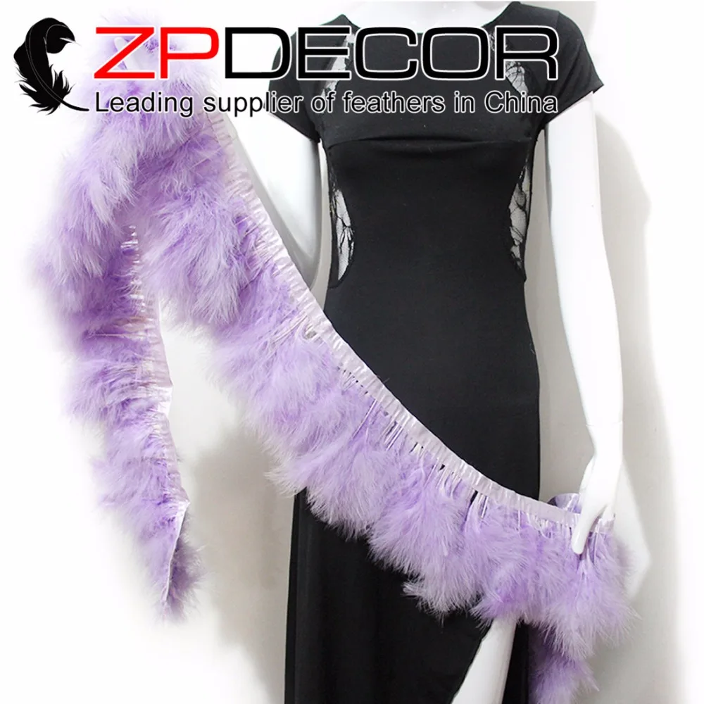 

ZPDECOR 2 ярдов/партия 4-6 дюймов (10-15 см) в наличии фиолетовый Marabou Турция с пухом и перьями бахрома отделка для продажи дешево