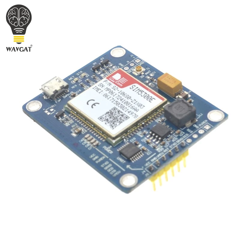 Плата разработки WAVGAT SIM5300E 3G четырехдиапазонная GSM GPRS GPS SMS с антенной