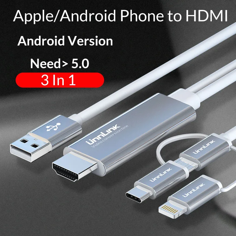 Unnlink USB C к HDMI адаптер типа C к HDMI USB3.0 PD UHD4K Thunderbolt3 для MacBook Galaxy S10/S9/S8 Dex mate 20 P20 P30 переключатель