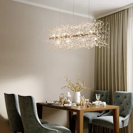 LED Modern Crystal Pendant Lights Fixture European Romantic Flower Dandelion Hanging Lamps Shopping Mall Hotel Dining Room Light | Лампы и