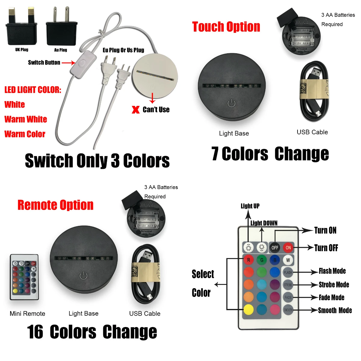 

Decorative Lighting Cable Fashion Police Officer Shape 3D LED USB Bedroom Night Light Multicolor Table Lamp Friends Gifts