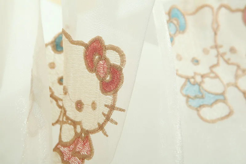 Новый розовый Hello kitty cat японский утолщение прозрачная занавеска Комната