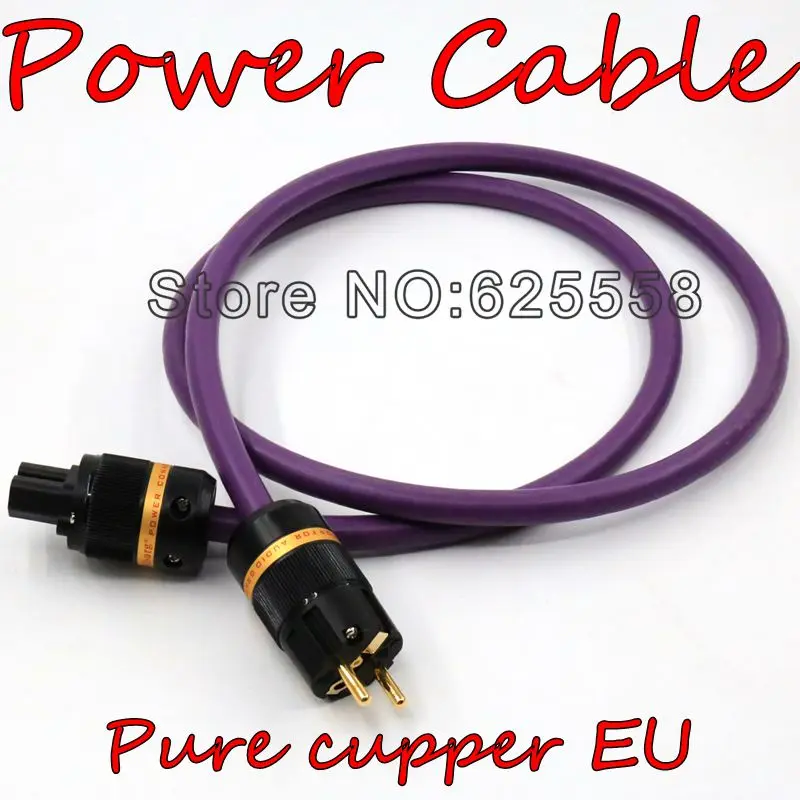 Hifi DIY 2 м аудио AC 313(cu) EU позолоченный чистый cupper штекер + IEC Электрический кабель