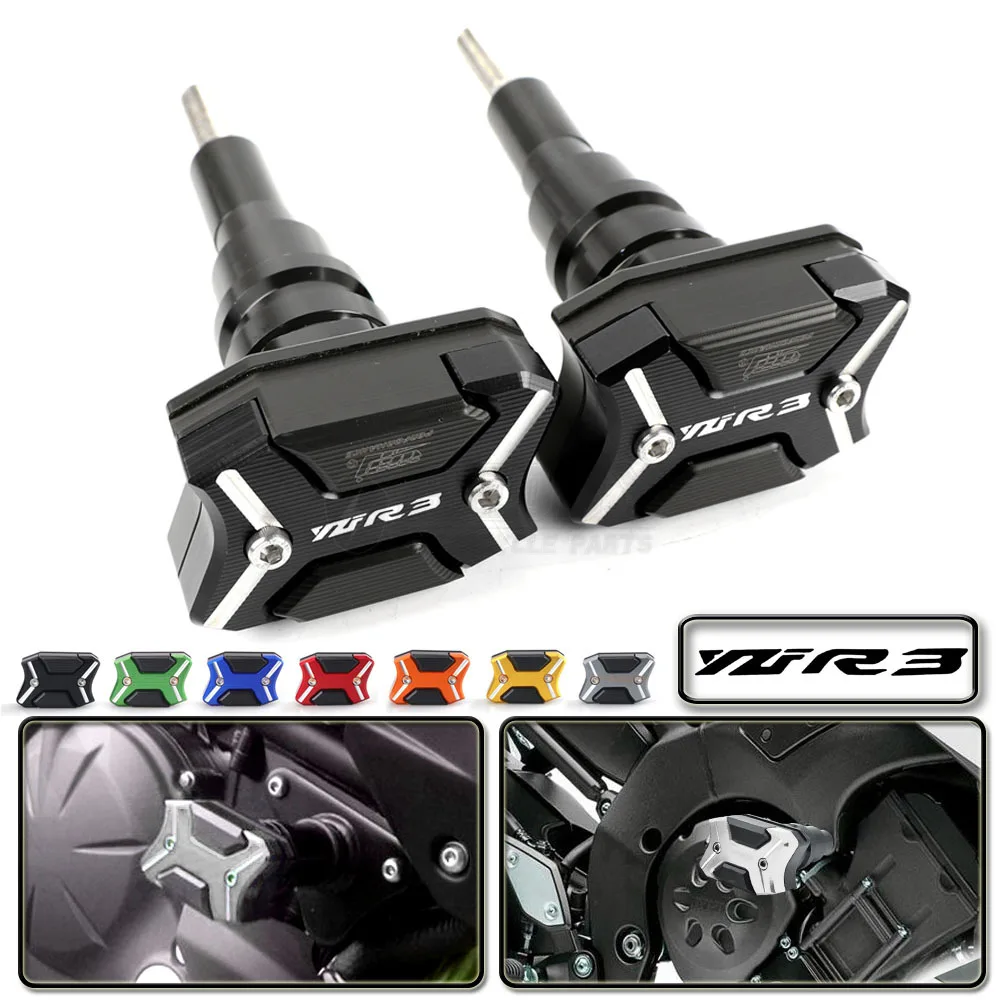 X Design Frame Sliders Anti Crash Pad Engine Cover Protector Falling Protection Fairing Guard For YAMAHA YZF R3 2014-2015 | Автомобили и