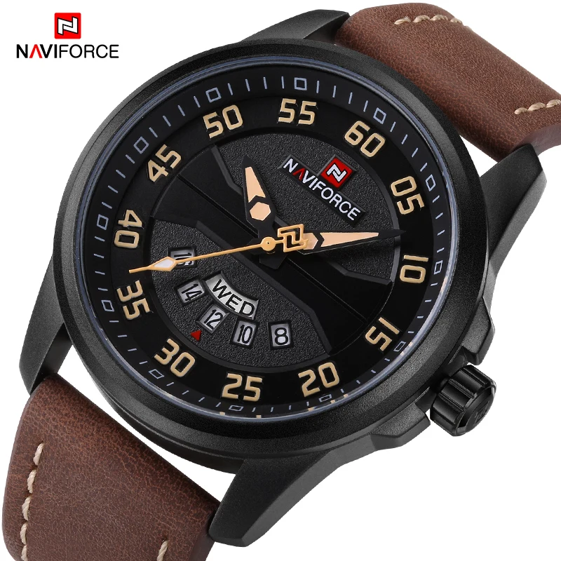 

NAVIFORCE Men's Business Waterproof Watch Men Luxurious Date Week Display Quartz Wristwatch Male Clock Watches Relogio Masculino