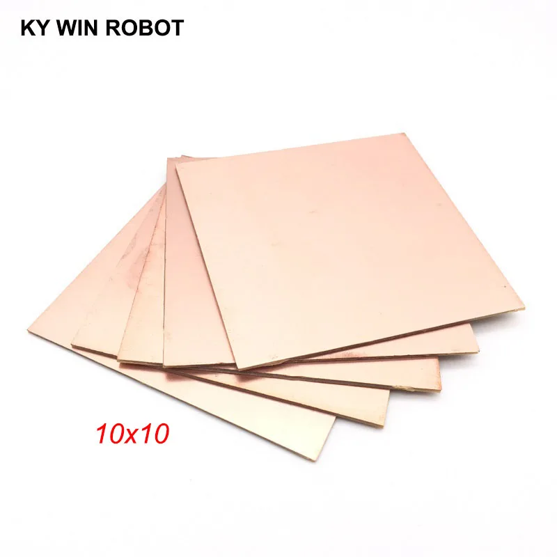 1 шт. FR4 PCB 10*10 см двухсторонняя медная плакированная пластина сделай сам набор