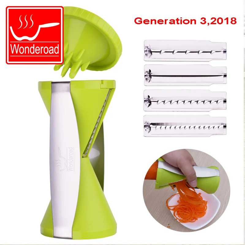 4 Сменные Лезвия для коньков Овощной спиральный измельчитель нож спиратор тёрка