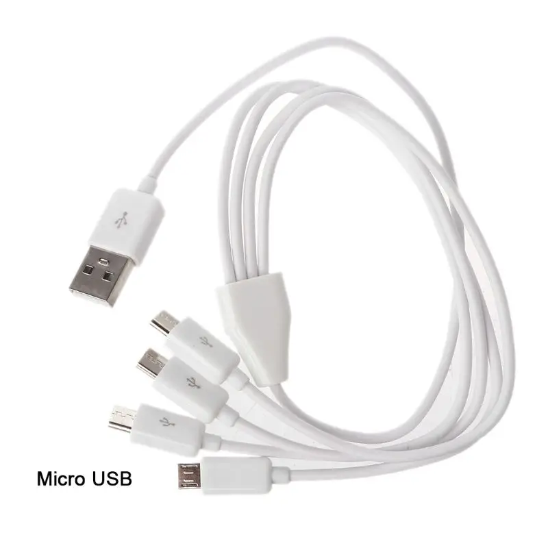 Портативный USB 2 0 Тип A с 4 разъемами Micro для Samsung Xiaomi мобильный телефон планшет