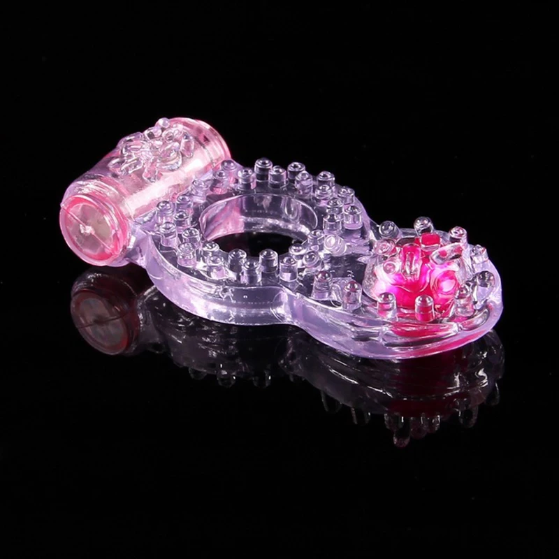 Butterfly Ring Stretchy Delay Penis Clit Dual Vibrating Cock Sex Toys Vibration Condom Vibrator Product | Красота и здоровье