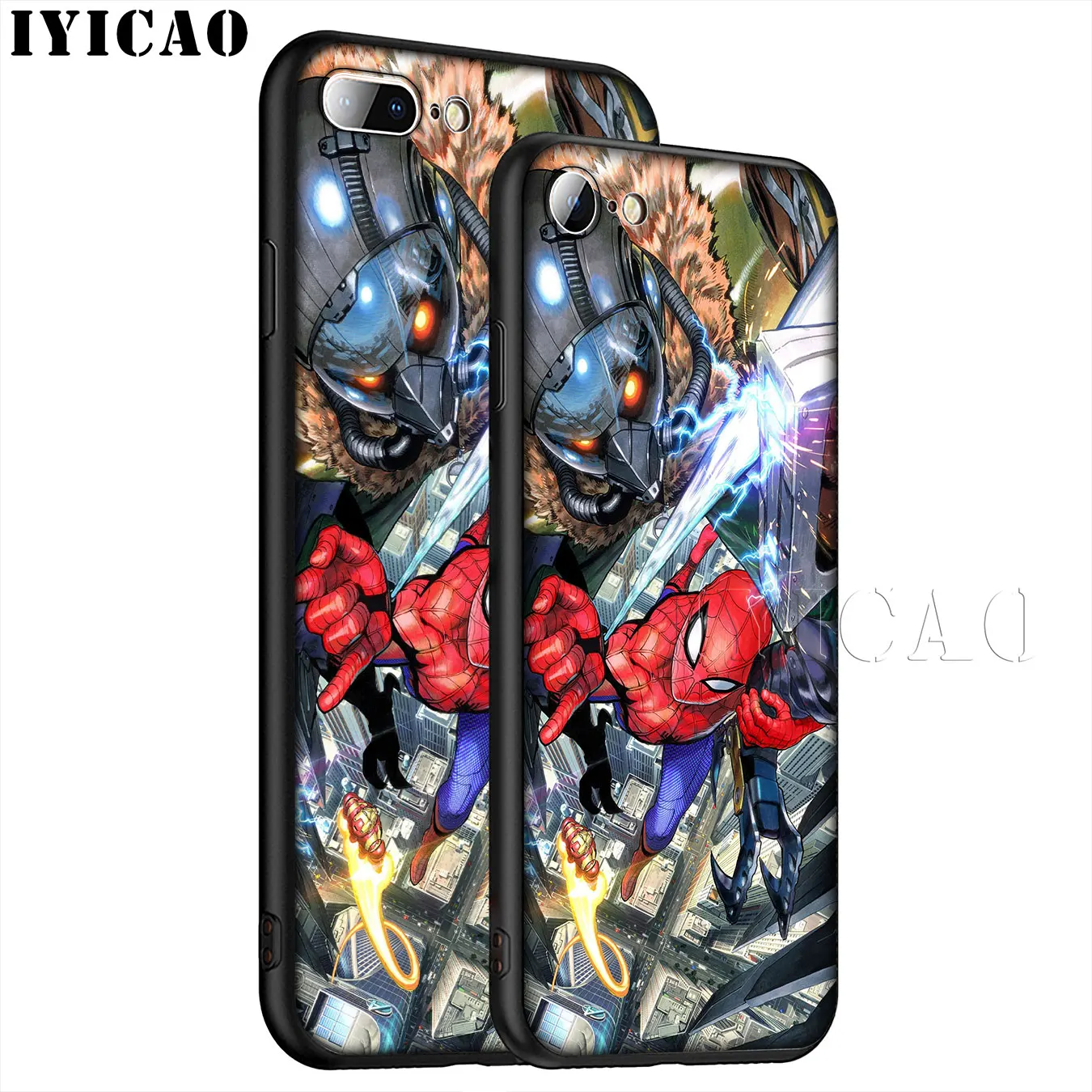 IYICAO Мягкий силиконовый чехол для iPhone XR X XS 11 Pro Max 6 6S 7 8 Plus 5 5S SE TPU черный |