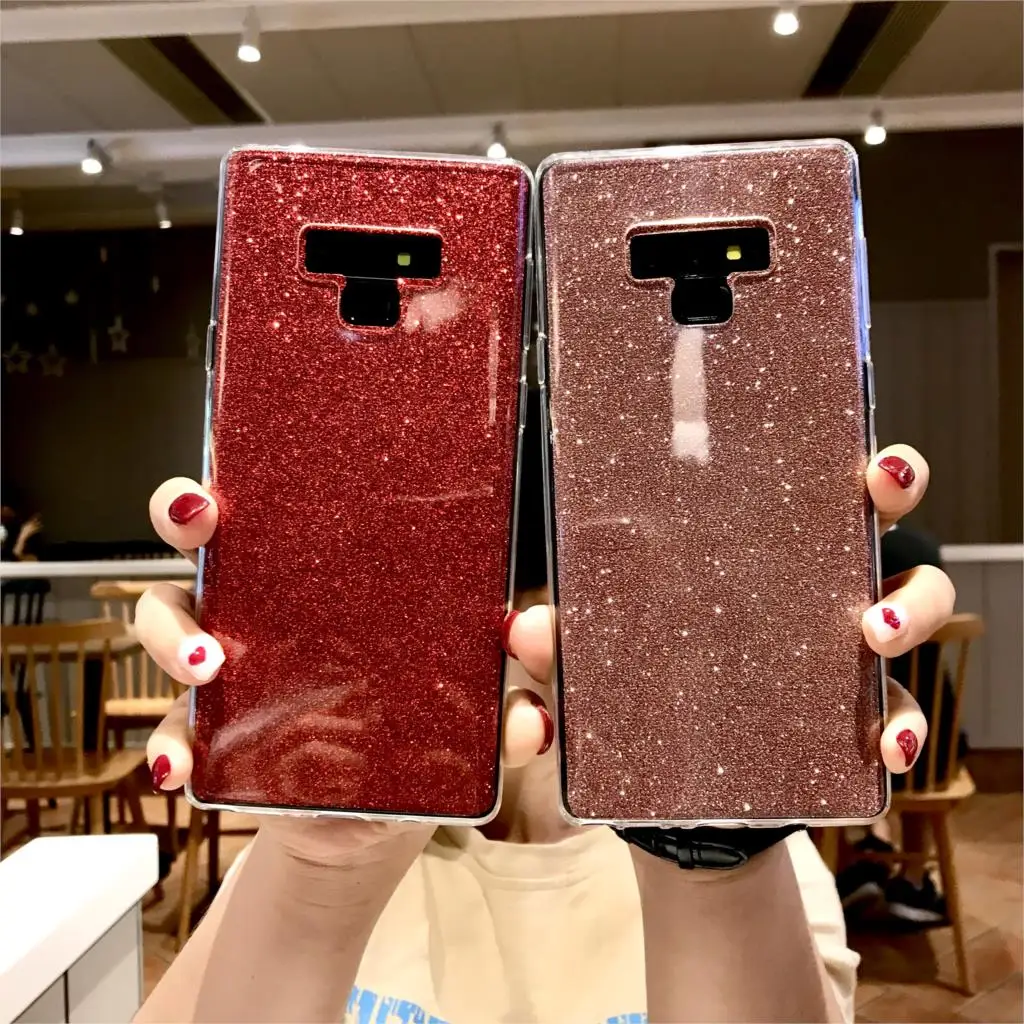 Блестящий силиконовый чехол 2 в 1 для Samsung Note 9 S9 J4 J6 A6 A8 2018 A3 A5 A7 J2 J3 J5 J7 Pro iphone XR XS MAX 6 6s