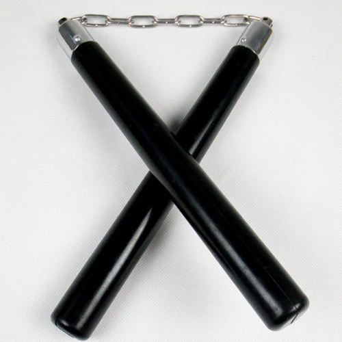 Китай кунг-фу боевых искусств Wing Chun натуральный каучук Nunchakus не металл Bruce Lee Artes Marciais ушу практика оборудование черный