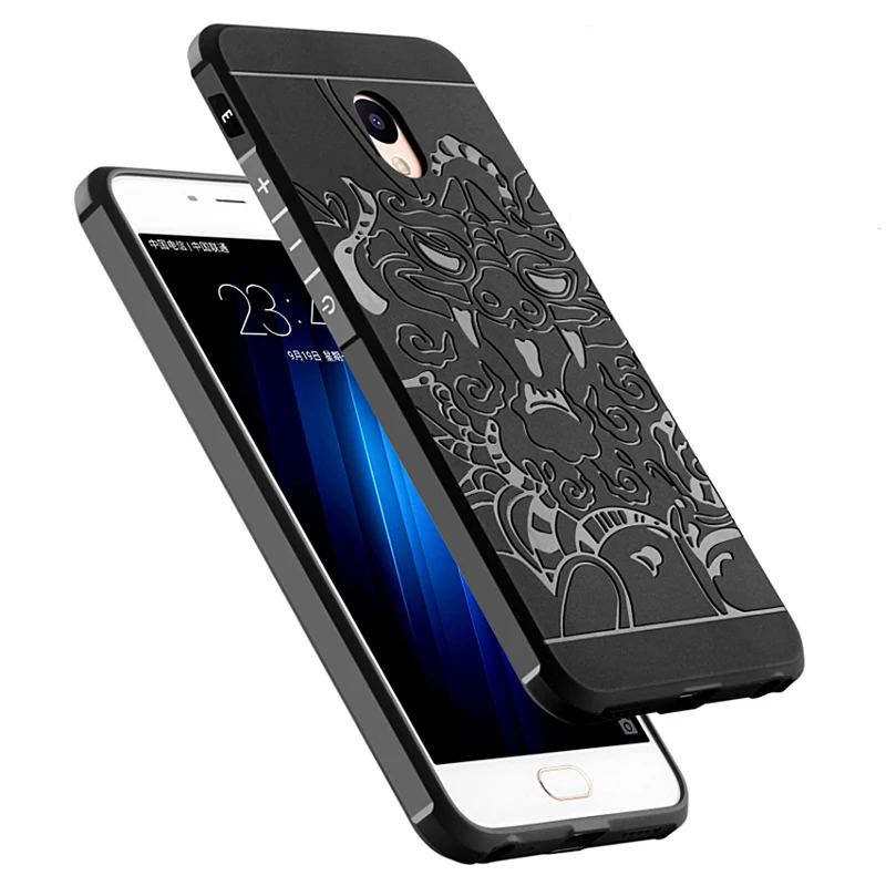 Чехол из мягкого ТПУ для Meizu M3E A680H A680M A680Q 3D рельефный чехол на заднюю панель