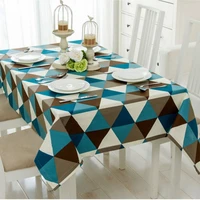 triangular splice colorful summer table cloth simple geometric round tablecloth