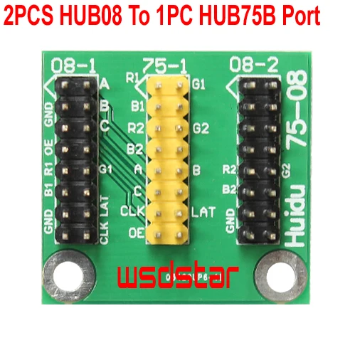 2 шт. HUB08 на 1 порт поддержки HUB75B 1/4 1/8 1/16 Scan светодиодный дисплей конверсионная