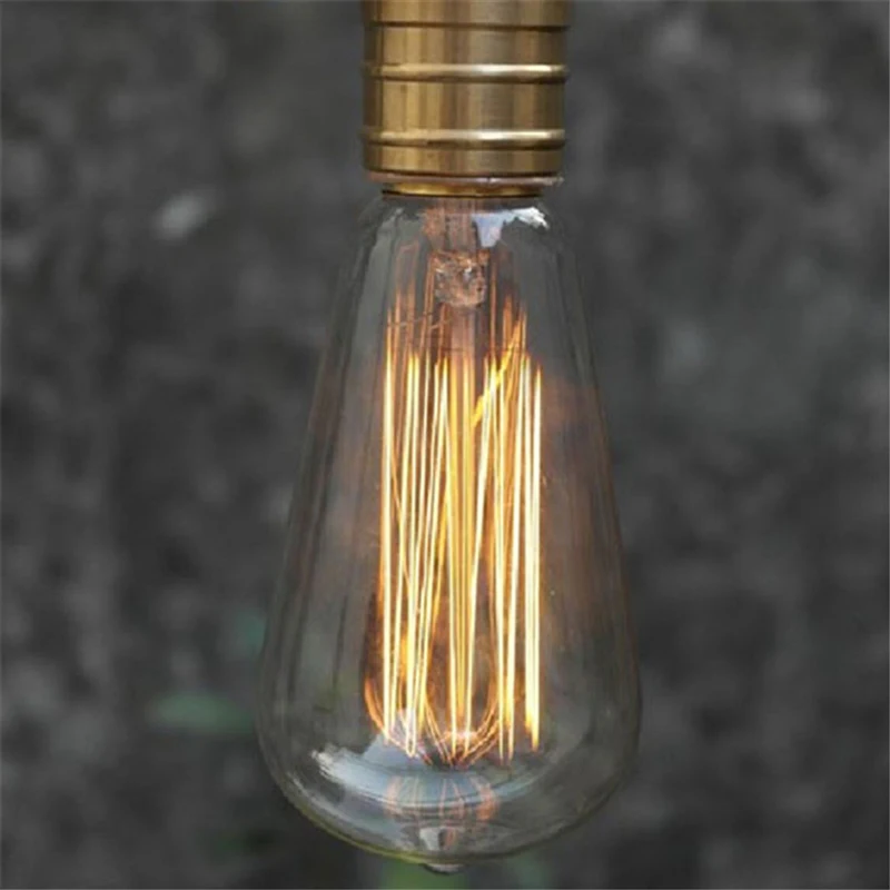 

Vintage Edison light bulb e27 retro tube bulb 110v 220v incandescent lighting ST64 40w filament lampada for home decor luminaria