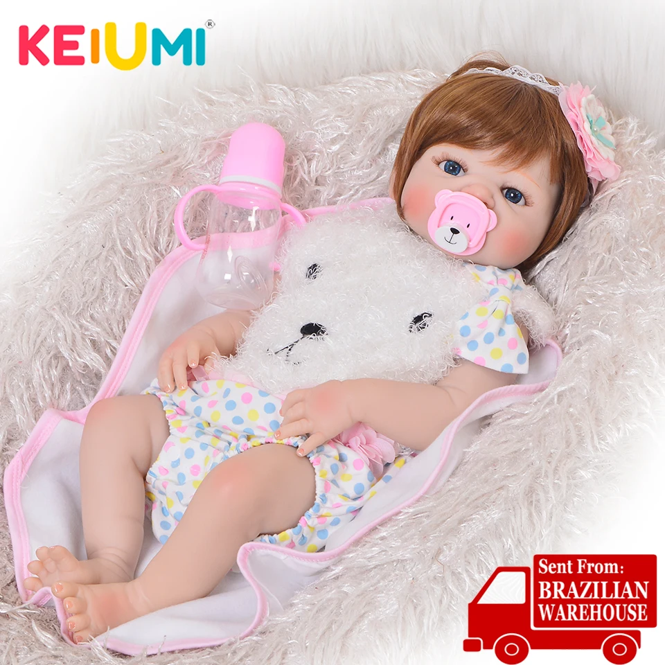 KEIUMI 23 ''модные силиконовые куклы Новорожденные полностью виниловые