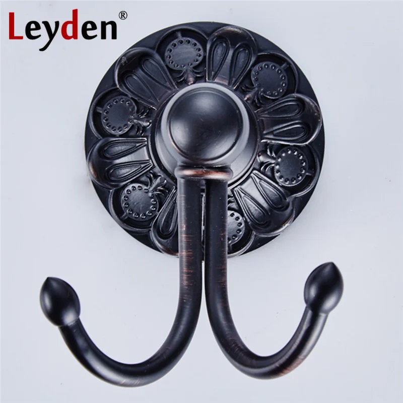 Leyden античная латунь/Черный винтажный крючок для пальто полотенец Настенная