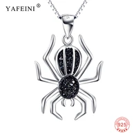 925 sterling silver jewelry spider shape necklace pendant trendy fashion for women necklace