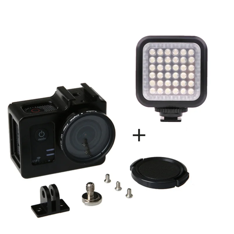 SJCAM SJ4000 чехол Корпус из металлического сплава оболочка+ Лен УФ-фильтр для SJCAM sj7000 sj6000 sj 4000 wifi камера аксессуары