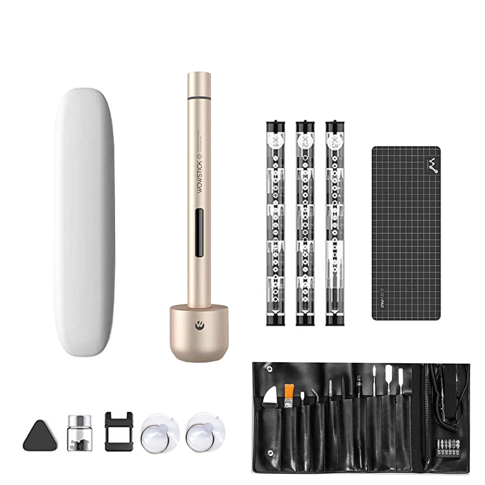 Wowstick 1fs 1 p Электрический Крутящий момент 0,3 N. m Мини электрическая отвертка 18 шт. бит для умного дома наборы и биты коробки