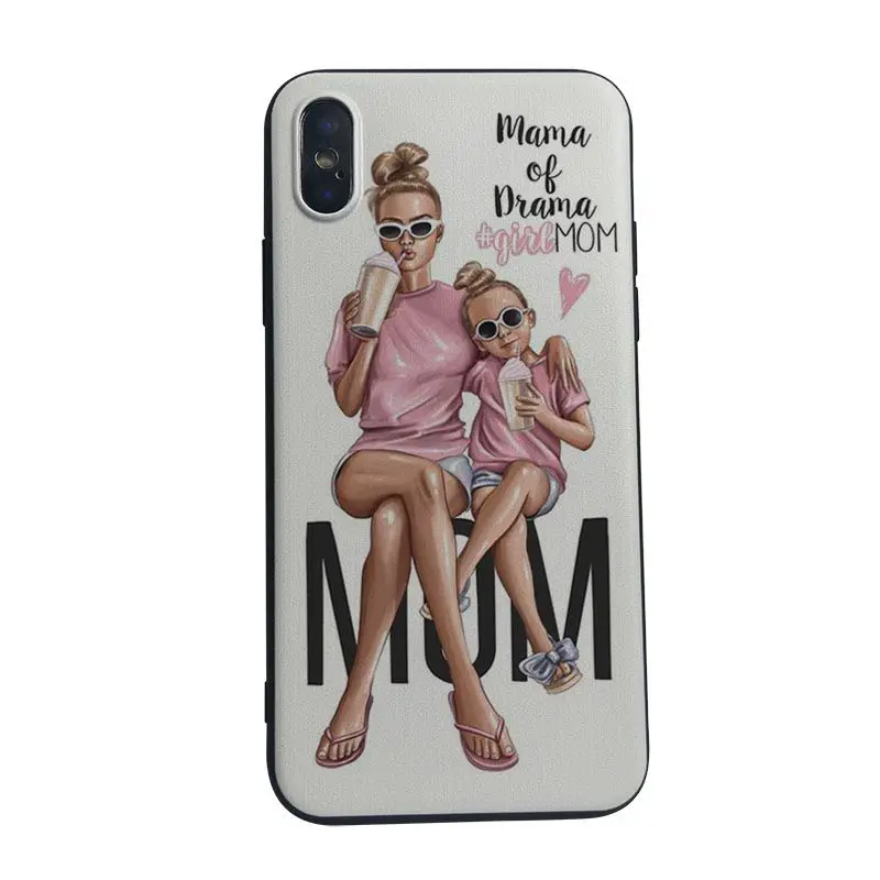 Чехол для телефона MaiYaCa Mom and baby iphone 5 5s SE 6s 6 plus 7 8plus 8 X XS XR XSMAX силиконовый чехол