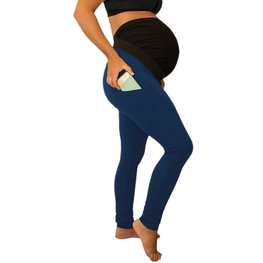 Women's Maternity Pants Leggings Seamless Yoga Stretch Pregnancy Trousers Pencil | Мать и ребенок