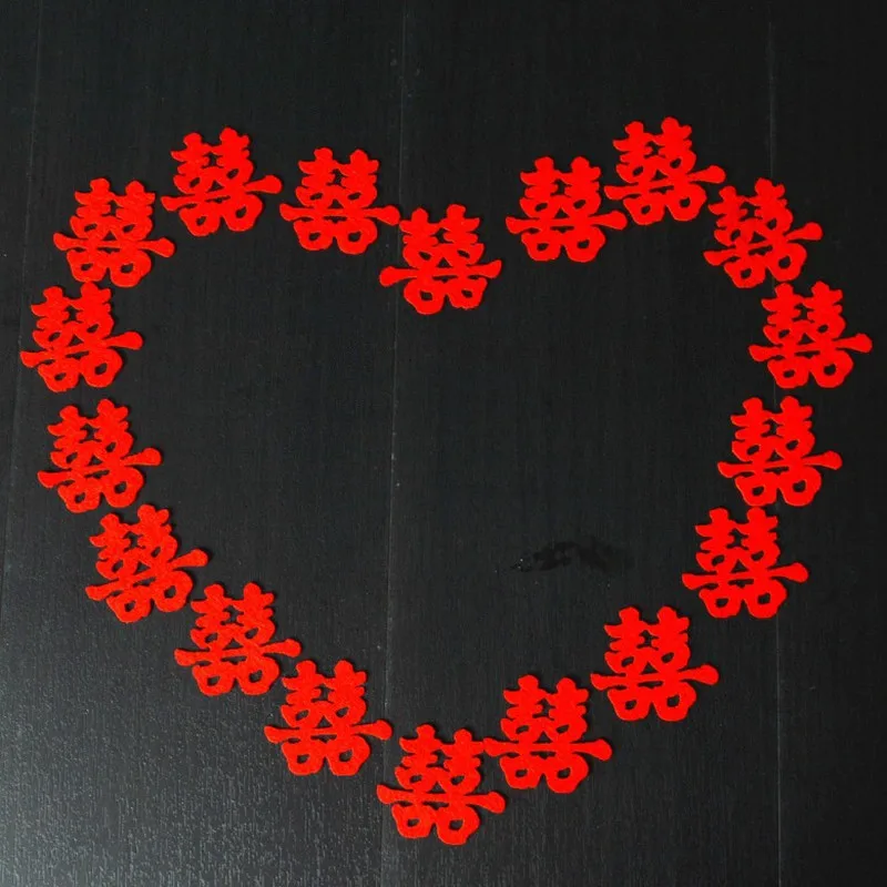 36 шт./лот нетканый мини свадебных платьев декоративных изделий и порез красный