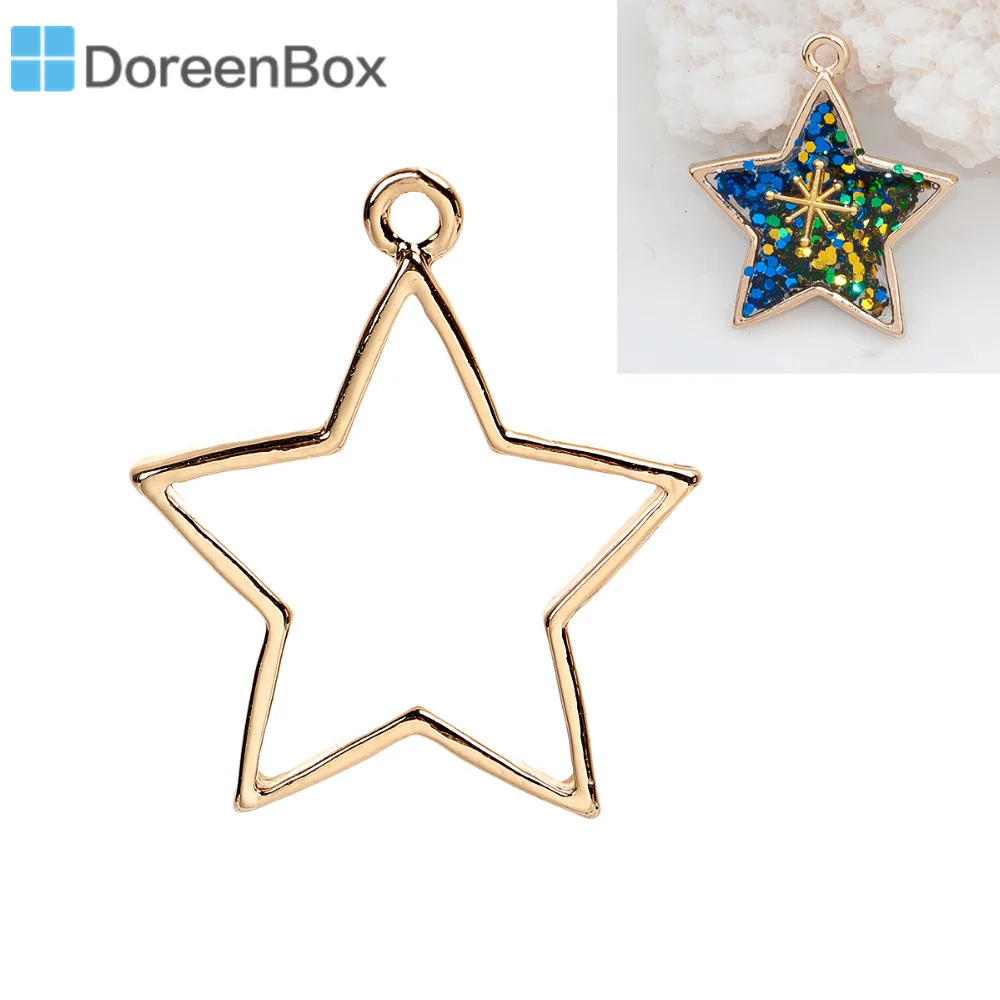 Doreen Box Классическая пентаграмма цинковый сплав открытая задняя Рамка Золотой