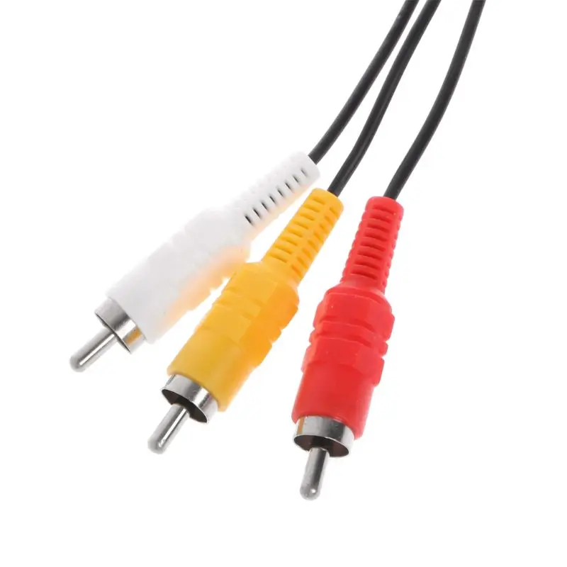 Новый 1 8 м/6FT RCA аудио видео AV стерео композитный кабель с адаптером для Sega