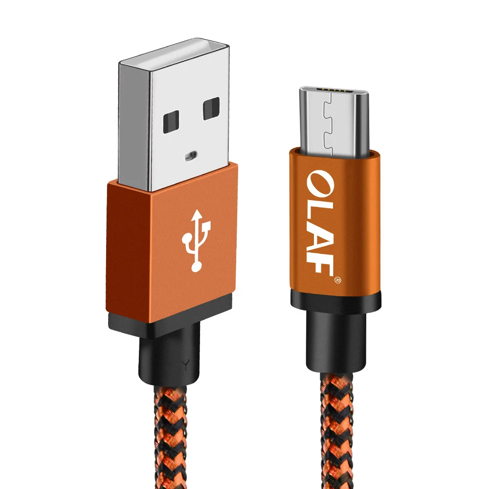 Олаф Micro USB кабель синхронизации кабель type-c для samsung S9 huawei mate 20 Pro USB телефон зарядное устройство кабели для iPhone XS Max XR X 10 - Цвет: Orange