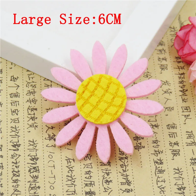 Large Pink 1 шт. милый Подсолнух, эластичные резинки для волос, игрушки для девочек, повязка на голову с бантом ручной работы, резинки для волос, Детские аксессуары для волос для женщин - Цвет: Large Pink