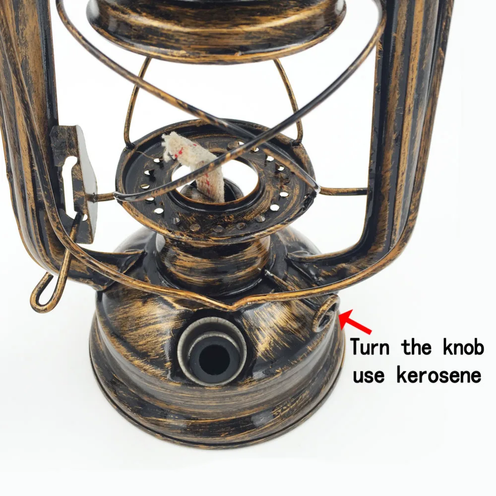 250mm*160mm Vintage nostalgic lantern kerosene lamp pendant light bar entranceway E27 base antique brown color | Лампы и освещение