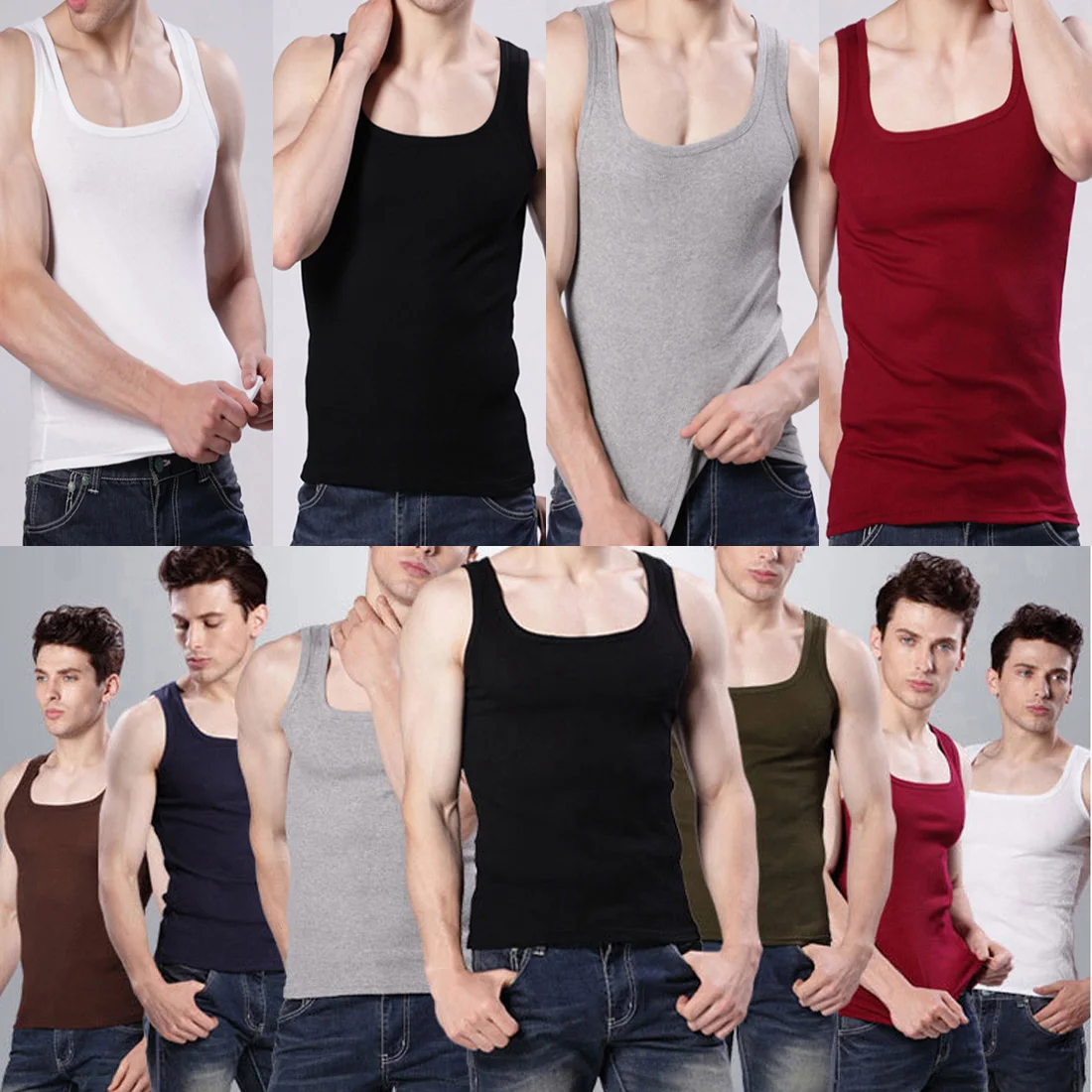 2019 летнее платье плюс Размеры летние Для мужчин Костюмы безрукавки черный белый