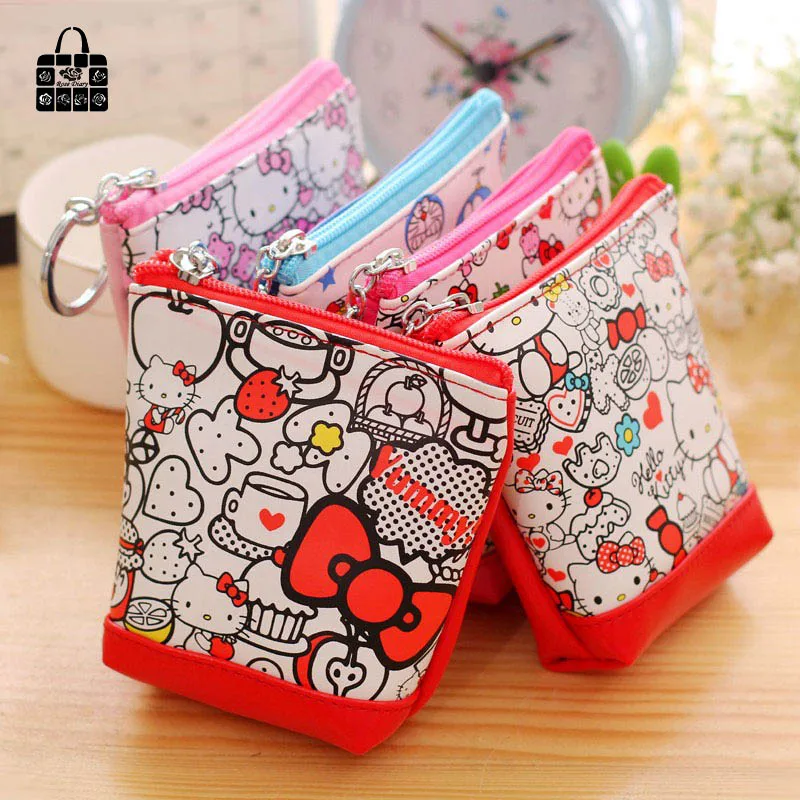 1 шт. милые кошельки из искусственной кожи hello Kitty нулевой кошелек Женский для