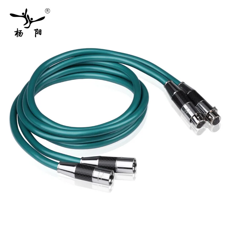 YYAUDIO 1 пара ортофон Hifi XLR кабель чистый OCC аудио с высококачественным углеродным