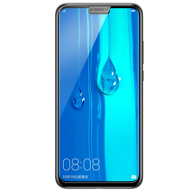 2 piezas de vidrio Huawei Y9 2019 Protector de pantalla de vidrio templado para Huawei Y9 2019 2.5D pel&iacute;cula de tel&eacute;fono antiara&ntilde;azos Huawei Enjoy 9 Plus-2