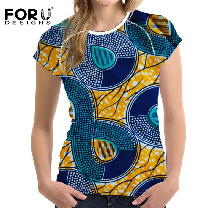 FORUDESIGNS/3D футболка для женщин модная уличная одежда с коротким рукавом в