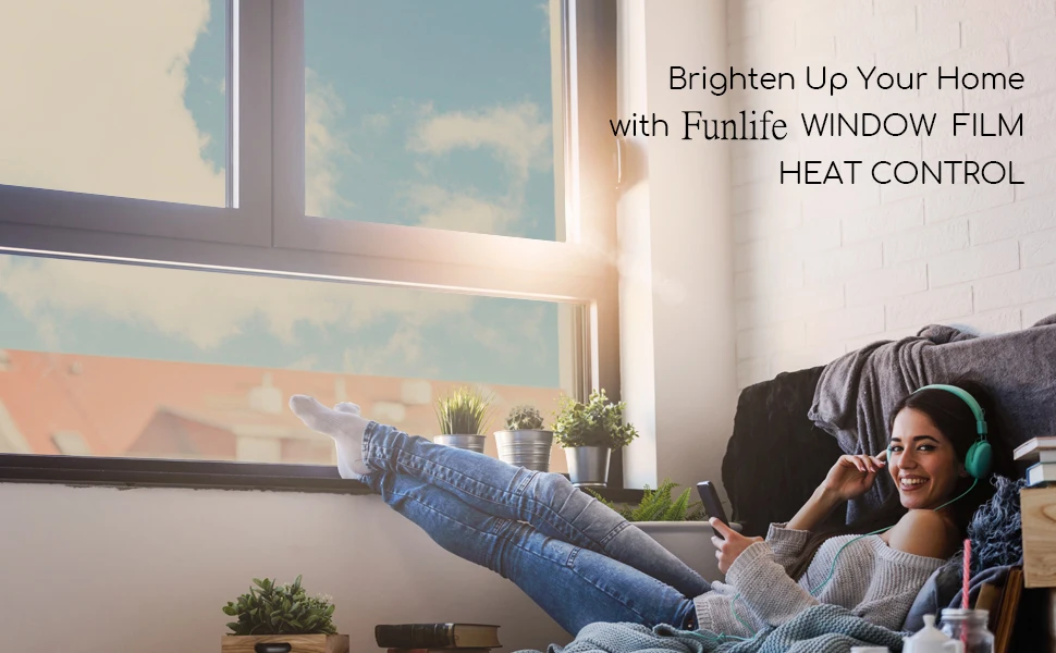 Funlife One Way оконная пленка УФ Блокировка контроль тепла стеклянный оттенок для дома, зеркальный светоотражающий эффект дневная Защита конфиденциальности