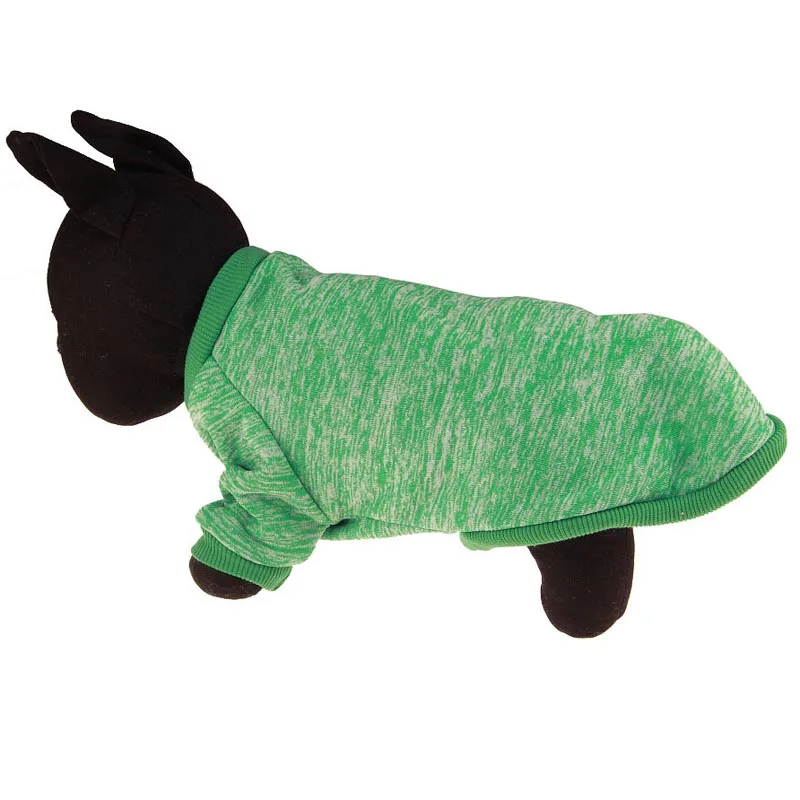 green XS-2XL, зимняя теплая одежда для собак, куртка для щенков, пальто, Мягкие Рубашки для собак, Однотонный свитер со щенком для чихуахуа, йоркца, 15 - Цвет: green