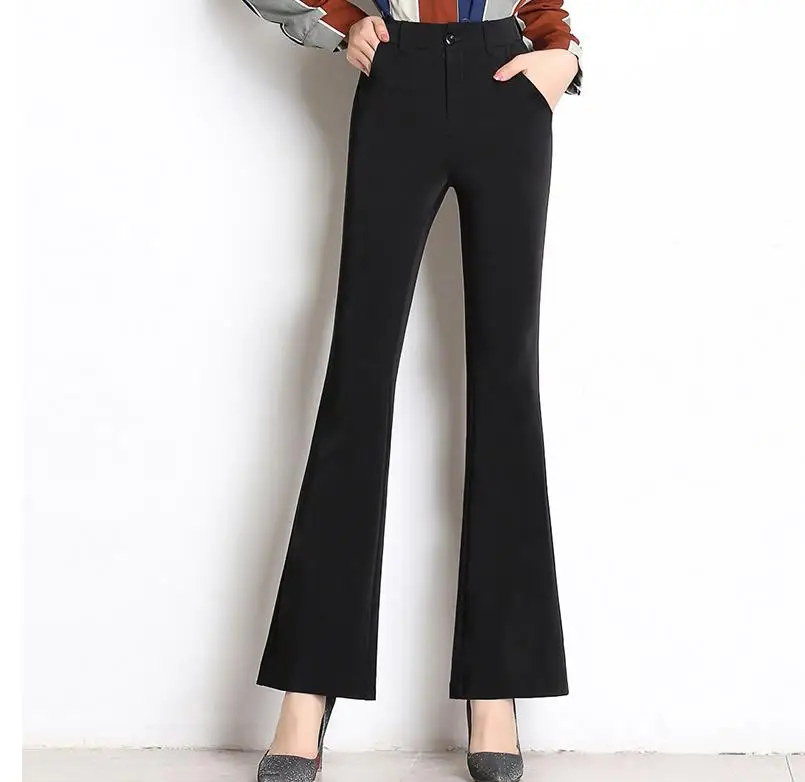 

flared women pants high waist ol pants plus size 5xl plaid trousers women